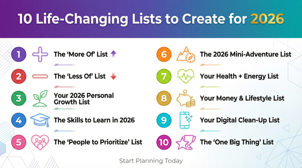 10 Life changing lists to create for 2026